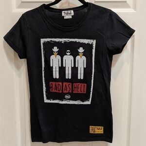 🐢Tribute Bad As Hell Women's Black Size Small Graphic Tee